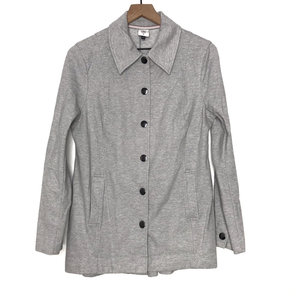 CABI 5855 ATC Calvary Gray Knit Jacket M
